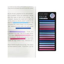 Bloco De Notas Adesivas Transparentes Fluorescentes Finas Com Índice De Cores Arco-Íris, 300 Folhas,