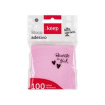 Bloco de Notas Adesivo 75X75 Rosa 100 Folhas EI018 - Keep