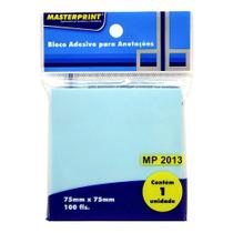 Bloco de Notas Adesivo 75x75mm Azul - 100 Folhas - Masterprint MP2013