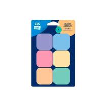 Bloco de Notas Adesivo CIS Stick Degradê 45 x 45mm c/ 6 Unid