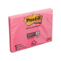 Bloco De Notas Adesivo Post It Rosa Poppy 76x102 - 3m - Post It