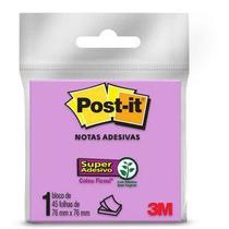 Bloco de Notas Adesivo Post It - Roxo - contém 45 folhas