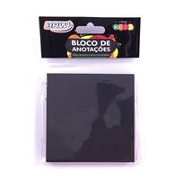 Bloco De Notas Adesivo Preto 76x76mm Com 50 Folhas Neon BRW Bloco De Notas Adesivo Preto 76x76mm Com 50 Folhas Neon BRW