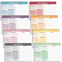 Bloco de notas Daily Planner Kajaia, pacote com 8, 24x16,5 cm, 200 páginas