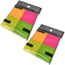 Bloco de Notas de Papel 4 Cores Autocolante Total de 800 Folhas 3,8cm x 3,8cm - AZ Shopping