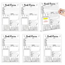 Bloco de notas de resenhas de livros L1rabe para leitores - 6P Books Design
