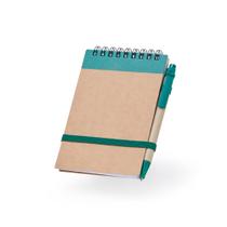 Bloco De Notas Ecológico Com Porta Caneta Bolso Anotações Verde