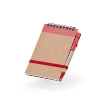 Bloco De Notas Ecológico Com Porta Caneta Bolso Anotações Vermelho