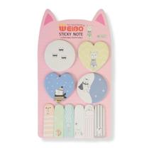 Bloco de Notas Fofo, Gatinho, Coelhinho e Ursinho - Papelaria Criativa