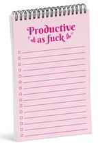 Bloco de Notas Lista de Tarefas Rosa Espiral 15x23 cm, 50 Folhas, Organizador Motivacional - Inkdotpot