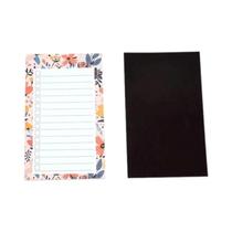 Bloco De Notas Magnético Com Padrão Floral, Bloco De Memória Portátil, Lista De Compras, Planejador Bloco De Notas Magnético Com Padrão Floral, Bloco De Memória Portátil, Lista De Compras, Planejador