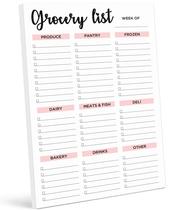 Bloco de Notas Magnético Lista de Compras 15 x 23 cm, 54 Páginas com Itens Impressos e Espaços em Branco - Inkdotpot