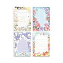 Bloco De Notas Mini Cute Dream Garden 4 Peças 200 Páginas Papel Grosso Para Casa Escritório Escola