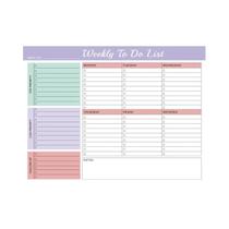 Bloco De Notas Planejador Semanal Com 24 Folhas Destacáveis, Lista De Tarefas, Calendário Semanal Bloco De Notas Planejador Semanal Com 24 Folhas Destacáveis, Lista De Tarefas, Calendário Semanal