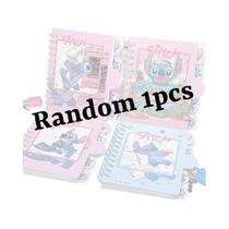 Bloco De Notas Portátil Disney Stitch Fofo 12 Peças Caderno De Desenho Diário Planejador Material