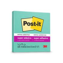 Bloco de Notas Post-It Aqua 76X76 90 Folhas - 3M