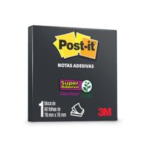 Bloco de Notas Post-It Preto 76X76 90 Folhas - 3M