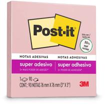 Bloco de Notas Post-It Rosa Milênio 76X76 90 Folhas - 3M