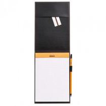 Bloco de Notas Rhodia Boutique N16 15,5x22cm Capa Couro Laranja