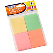 Bloco de Notas Smart 38x51mm 50 Folhas 4 Blocos Cores Pastéis Bloco de Notas Smart 38x51mm 50 Folhas 4 Blocos Cores Pastéis