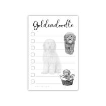 Bloco de notas Sticky to Do List Daily Ritmo Goldendoodle Puppies