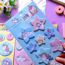 Bloco de Notas Unicornio + Marca Paginas Kawaii