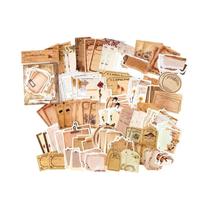 Bloco de Notas Vintage Retrô - 100 Peças para Scrapbooking e Diário