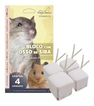 Bloco de Osso De Siba 4 Unidades Roedores Pequenos 40g Bloco de Osso De Siba 4 Unidades Roedores Pequenos 40g
