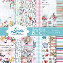 Bloco de Papéis para Scrapbook - Coleção Flores do Campo - SBXV-042 Bloco de Papéis para Scrapbook - Coleção Flores do Campo - SBXV-042