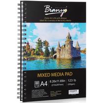 Bloco de Papel A4 Bianyo para Mídia Mista - 200gsm, 60 Folhas Bloco de Papel A4 Bianyo para Mídia Mista - 200gsm, 60 Folhas