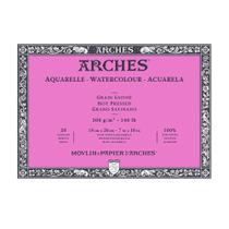 Bloco de Papel Aquarela Arches Grain Santiné 18x26cm 300g C4l - 20 Folhas - A1795070