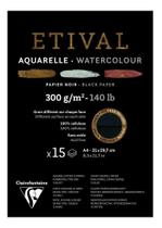 Bloco de Papel Aquarela Negro Etival A4 300g Clairefontaine
