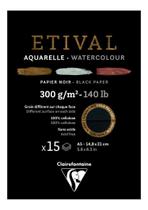 Bloco de Papel Aquarela Negro Etival A5 300g Clairefontaine