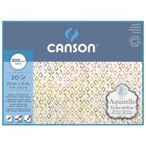 Bloco de Papel Aquarela Textura Rugosa Canson 300g 23x31cm
