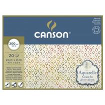 Bloco de Papel Aquarelle Canson TF 300g/m² 23x31cm 20 Folhas