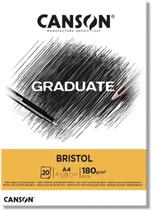 Bloco de Papel Bristol Graduate Branco A4 180g 20 Folhas