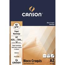 Bloco de Papel Canson Croquis A2 40g 50 Folhas