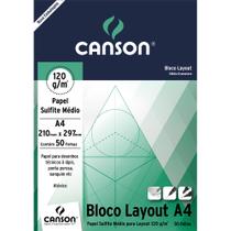 Bloco de Papel Canson Layout 120g A4 c/ 50 Fls Bloco de Papel Canson Layout 120g A4 c/ 50 Fls