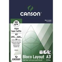 Bloco de Papel Canson Layout Técnico 180g A3 20 Folhas Bloco de Papel Canson Layout Técnico 180g A3 20 Folhas