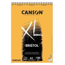 Bloco De Papel Canson XL Bristol Espirral 180g A3 Com 50 Folhas