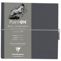 Bloco de Papel Cinza Paint On Clairefontaine Multi-Técnica 250g/m² 19x19cm