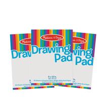 Bloco de papel de desenho Melissa & Doug 9 x 12 polegadas, 50 folhas, pacote com 3