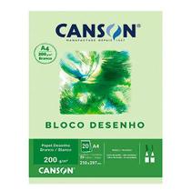 Bloco de Papel Desenho e Pintura A4 Canson Branco 200gr