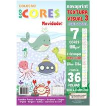Bloco de Papel EcoCores Textura Visual 3 7 Cores 36 Folhas Cores Pastel - Novaprint