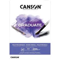 Bloco de Papel Graduate Multitecnica A3 Canson 20 Folhas