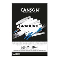 Bloco de Papel Graduate Profissional Preto A4 Canson 20 Folhas Bloco de Papel Graduate Profissional Preto A4 Canson 20 Folhas