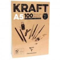 Bloco de Papel Kraft Clairefontaine 90g/m³ A5