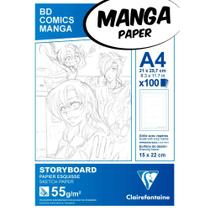 Bloco de Papel Manga Storyboard A4 100 folhas