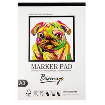 Bloco de Papel Marcador Bianyo XL A3 - 70gsm - 50 Folhas - À Prova de Sangramento Bloco de Papel Marcador Bianyo XL A3 - 70gsm - 50 Folhas - À Prova de Sangramento