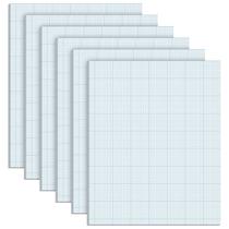 Bloco de papel milimetrado Ctosree Quadrille 10 quadrados por cm, azul, 6 unidades